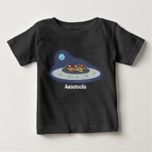 おもしろい宇宙イラストレーション ベビーTシャツ