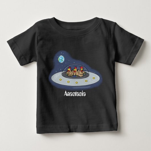 おもしろい宇宙イラストレーション ベビーTシャツ (正面)