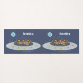 おもしろい宇宙イラストレーション ヨガマット (裏面(横))