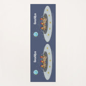 おもしろい宇宙イラストレーション ヨガマット (正面)