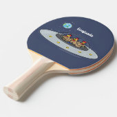 おもしろい宇宙イラストレーション 卓球ラケット (正面アングル)
