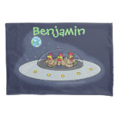 おもしろい宇宙イラストレーション 枕カバー (正面)