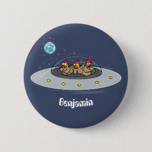 おもしろい宇宙イラストレーション 缶バッジ