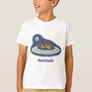おもしろい宇宙イラストレーション Tシャツ