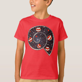 おもしろい宇宙スパイラル銀河系キッズ Tシャツ
