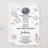 おもしろい宇宙テーマ 子供へ 招待状 (正面)