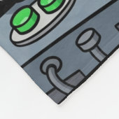 おもしろい宇宙ドッグ"バルコナウ"ブルドッグラバーズ銀河系 フリースブランケット (角)