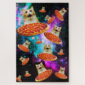 おもしろい宇宙ピザ猫 ジグソーパズル