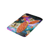 おもしろい宇宙ピザ猫 バスマット (アングル)