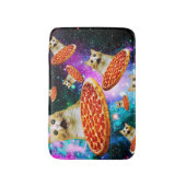 おもしろい宇宙ピザ猫 バスマット (正面縦)