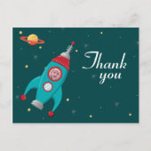 おもしろい宇宙ロケットバースデー感謝していタリーYou写真はがき ポストカード (正面)
