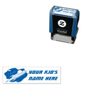 おもしろい宇宙子供たちボーイズ名ラベルブックスタンプ セルフインキングスタンプ (インサイチュ)