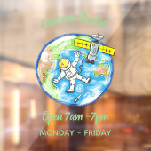 おもしろい宇宙宇宙飛行士 ウィンドウサイン (シート2)