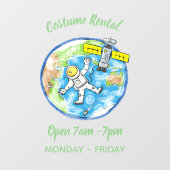 おもしろい宇宙宇宙飛行士 ウィンドウサイン (シート)