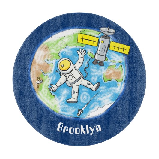 おもしろい宇宙宇宙飛行士 カッティングボード (正面)