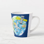 おもしろい宇宙宇宙飛行士 カフェラテマグ (右)