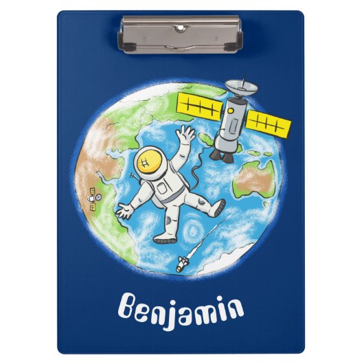 おもしろい宇宙宇宙飛行士 クリップボード (正面)