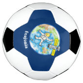 おもしろい宇宙宇宙飛行士 サッカーボール (回転)