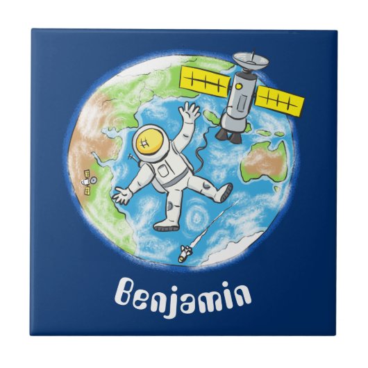 おもしろい宇宙宇宙飛行士 タイル (正面)