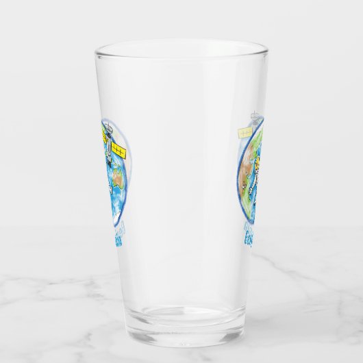 おもしろい宇宙宇宙飛行士 タンブラーグラス (右)