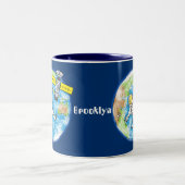 おもしろい宇宙宇宙飛行士 ツートーンマグカップ (中央)