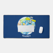 おもしろい宇宙宇宙飛行士 デスクマット (キーボード&マウス)