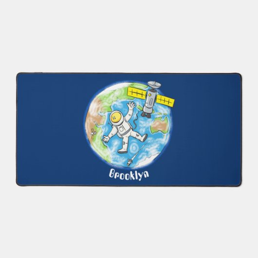 おもしろい宇宙宇宙飛行士 デスクマット (正面)