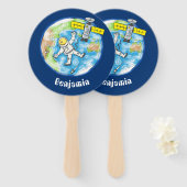 おもしろい宇宙宇宙飛行士 ハンドファン (正面&裏面)