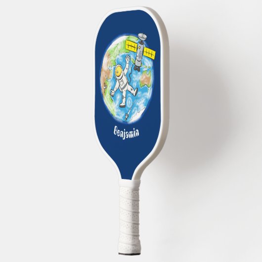 おもしろい宇宙宇宙飛行士 ピックルボールラケット (左)