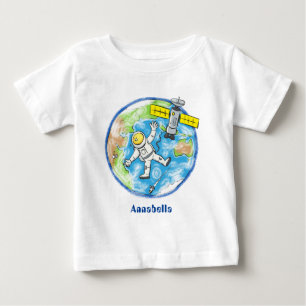 おもしろい宇宙宇宙飛行士 ベビーTシャツ