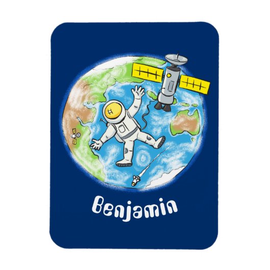 おもしろい宇宙宇宙飛行士 マグネット (縦)