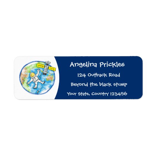 おもしろい宇宙宇宙飛行士 ラベル (正面)