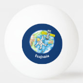 おもしろい宇宙宇宙飛行士 卓球ボール (裏面)