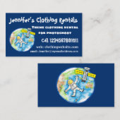 おもしろい宇宙宇宙飛行士 名刺 (正面/裏面)