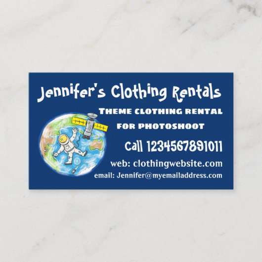 おもしろい宇宙宇宙飛行士 名刺 (正面)