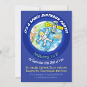 おもしろい宇宙宇宙飛行士 招待状 (正面)