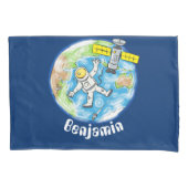 おもしろい宇宙宇宙飛行士 枕カバー (正面)