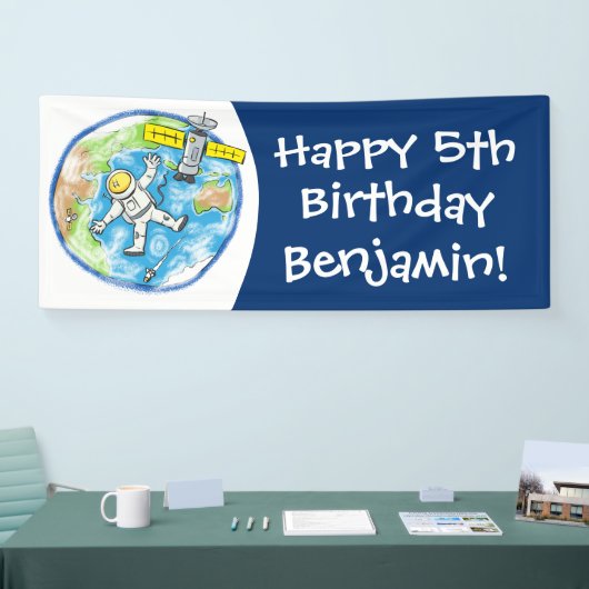 おもしろい宇宙宇宙飛行士 横断幕 (トレードショー)