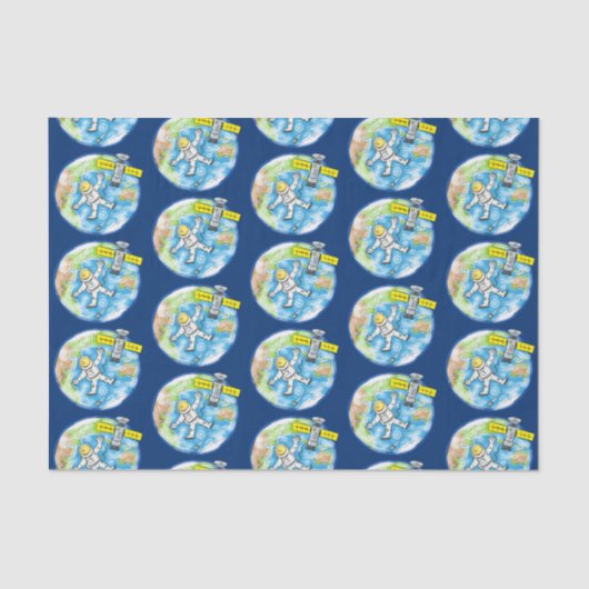 おもしろい宇宙宇宙飛行士 薄葉紙 (正面)