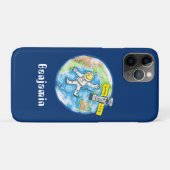おもしろい宇宙宇宙飛行士 Case-Mate iPhoneケース (裏面(横))