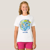 おもしろい宇宙宇宙飛行士 Tシャツ (正面フル)