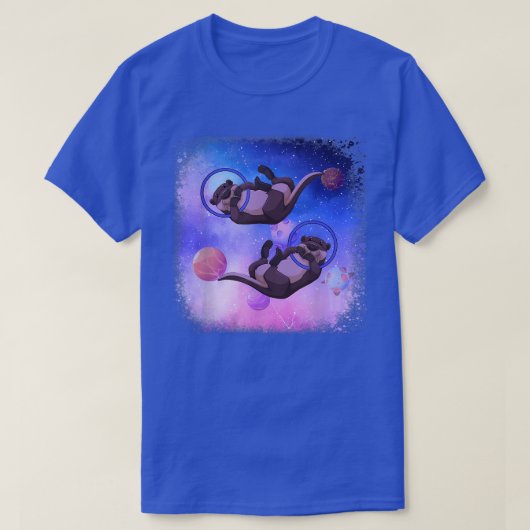 おもしろい宇宙海オッターズ宇宙飛行士オッタープラネットルート Tシャツ (デザイン正面)