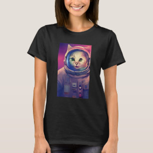 おもしろい宇宙猫宇宙飛行士かわいい子猫銀河系 Tシャツ
