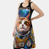 おもしろい宇宙猫宇宙飛行士 エプロン (インサイチュ)