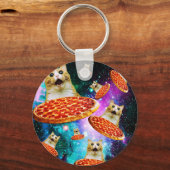 おもしろい宇宙猫 キーホルダー (正面)