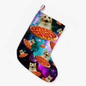 おもしろい宇宙猫 スモールクリスマスストッキング (正面 (吊り時))