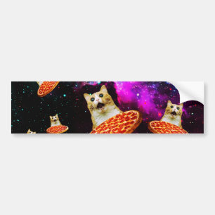 おもしろい宇宙猫 バンパーステッカー