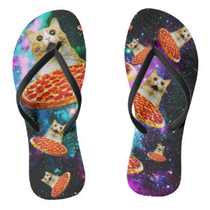 おもしろい宇宙猫 ビーチサンダル