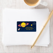 おもしろい宇宙用ロケット誕生日住所 シール (インサイチュ)