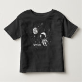 おもしろい宇宙飛行士宇宙 トドラーTシャツ (正面)